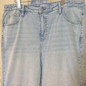 Ava & Viv Wide Leg Distressed Jeans